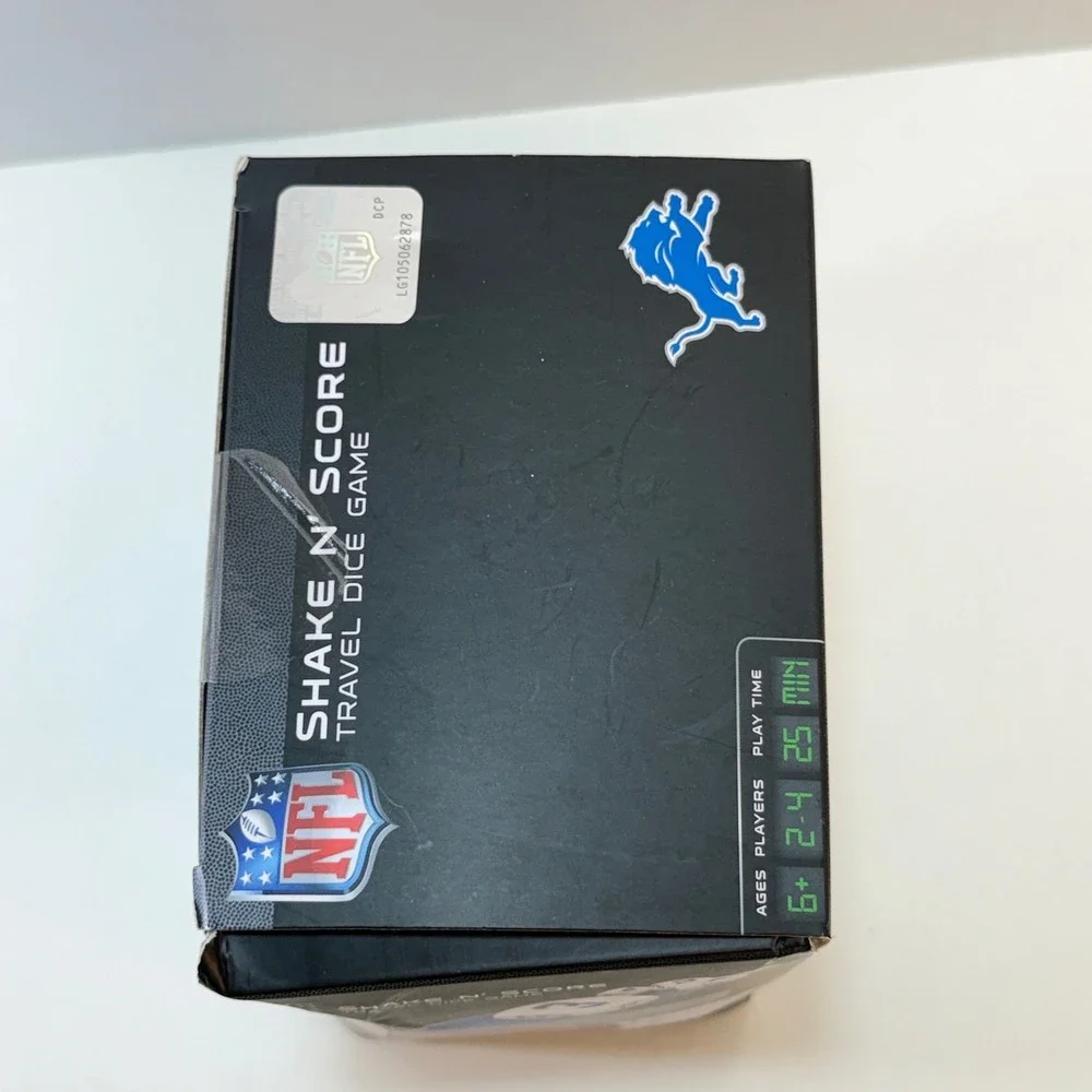 Detroit Lions Travel Dice Game MasterPieces Shake N' Score NFL Blue White